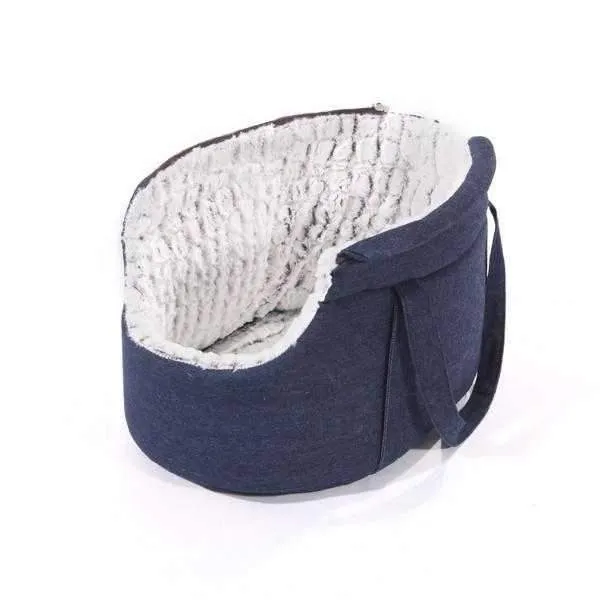 Classic Denim Luxury Dog Carrier