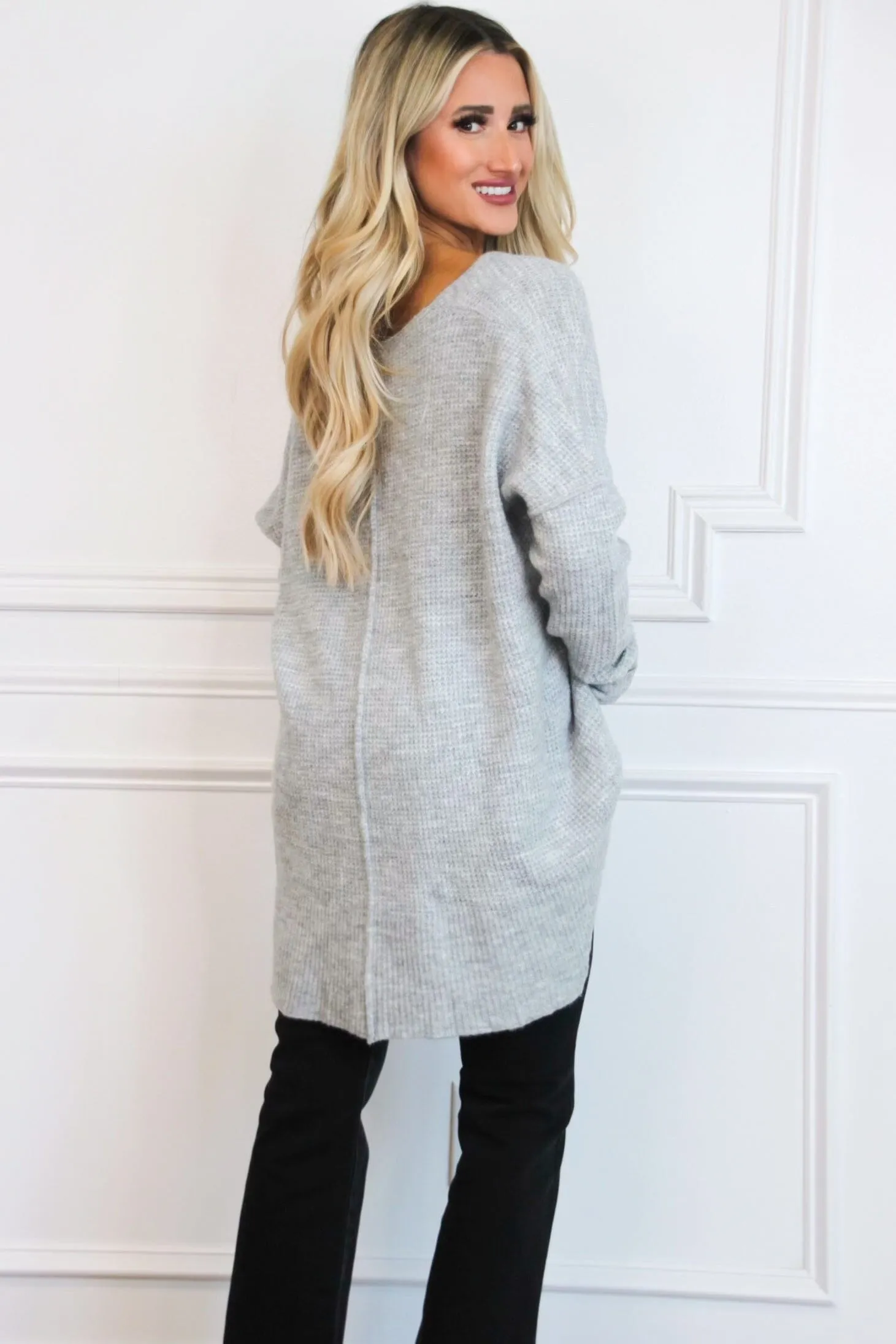 Closet Staple Oversized Lightweight Sweater: Light Gray