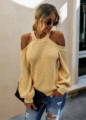 Cold shoulder Knit Sweater