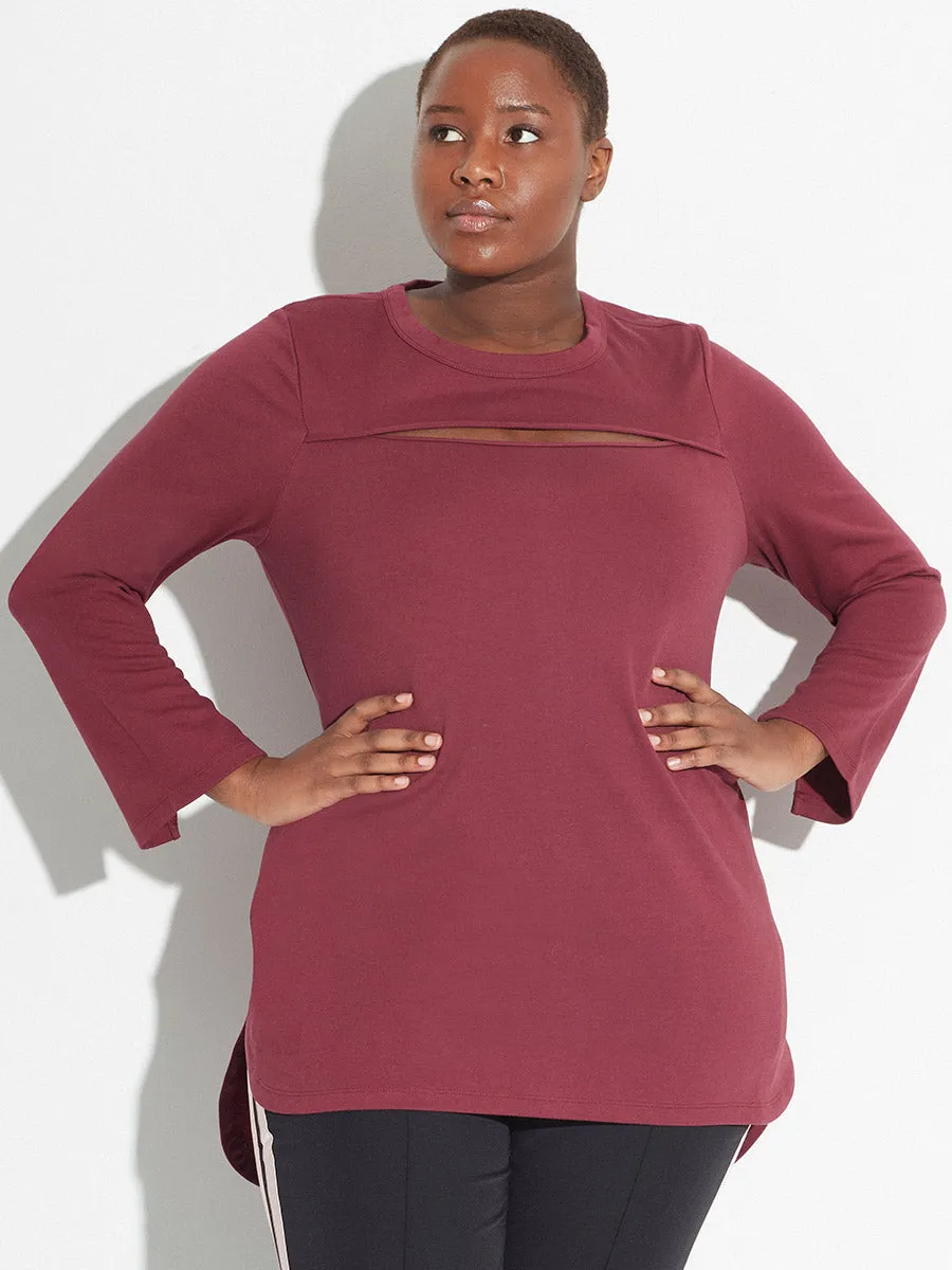 CoolROSE™ Luxe Knit Peek-a-boo Tunic