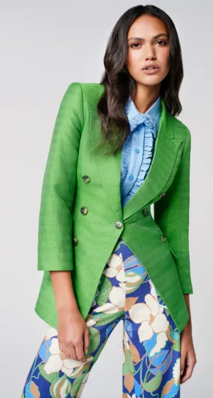 Crop Sleeve Not A DB Blazer in Kelly Green