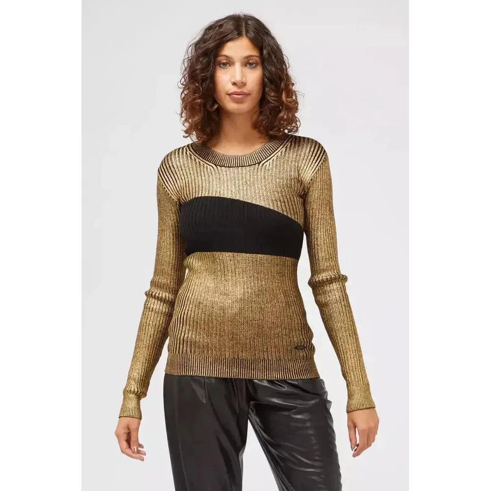 Custo Barcelona Gold Wool Women Sweater