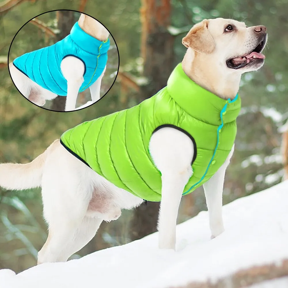 Dog Puffer Jacket Waterproof 3-Layered Dog Winter Coat