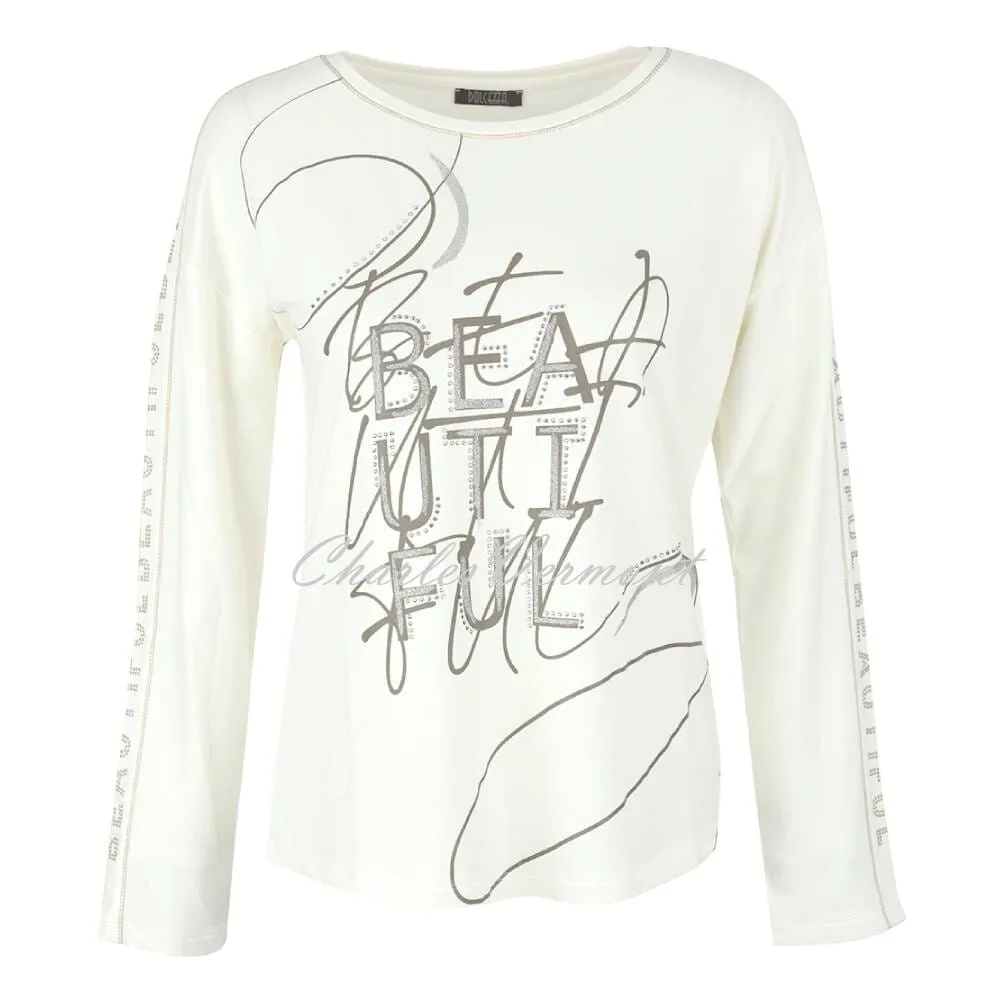 Dolcezza 'Beautiful' Sweater Top - Style 72150 (Off-White)