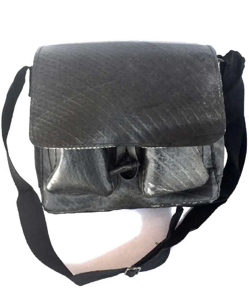 Double Pocket Recycled Rubber Tire Bag