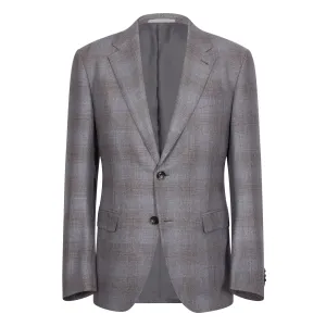 ERMENEGILDO ZEGNA Wool Cashmere Blazer Jacket GREY REG