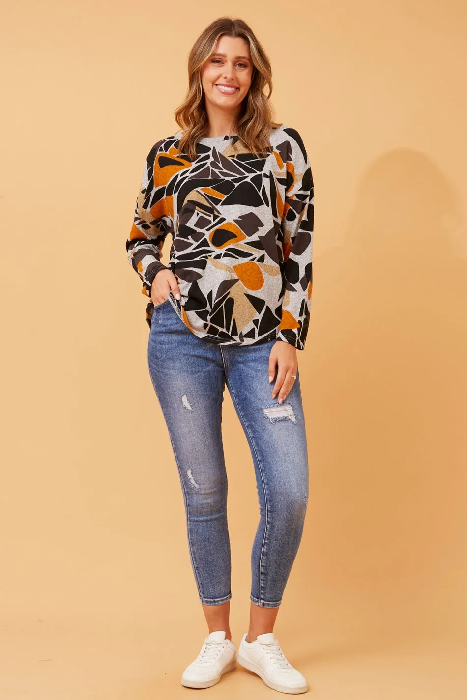 EVA ABSTRACT PRINT TOP