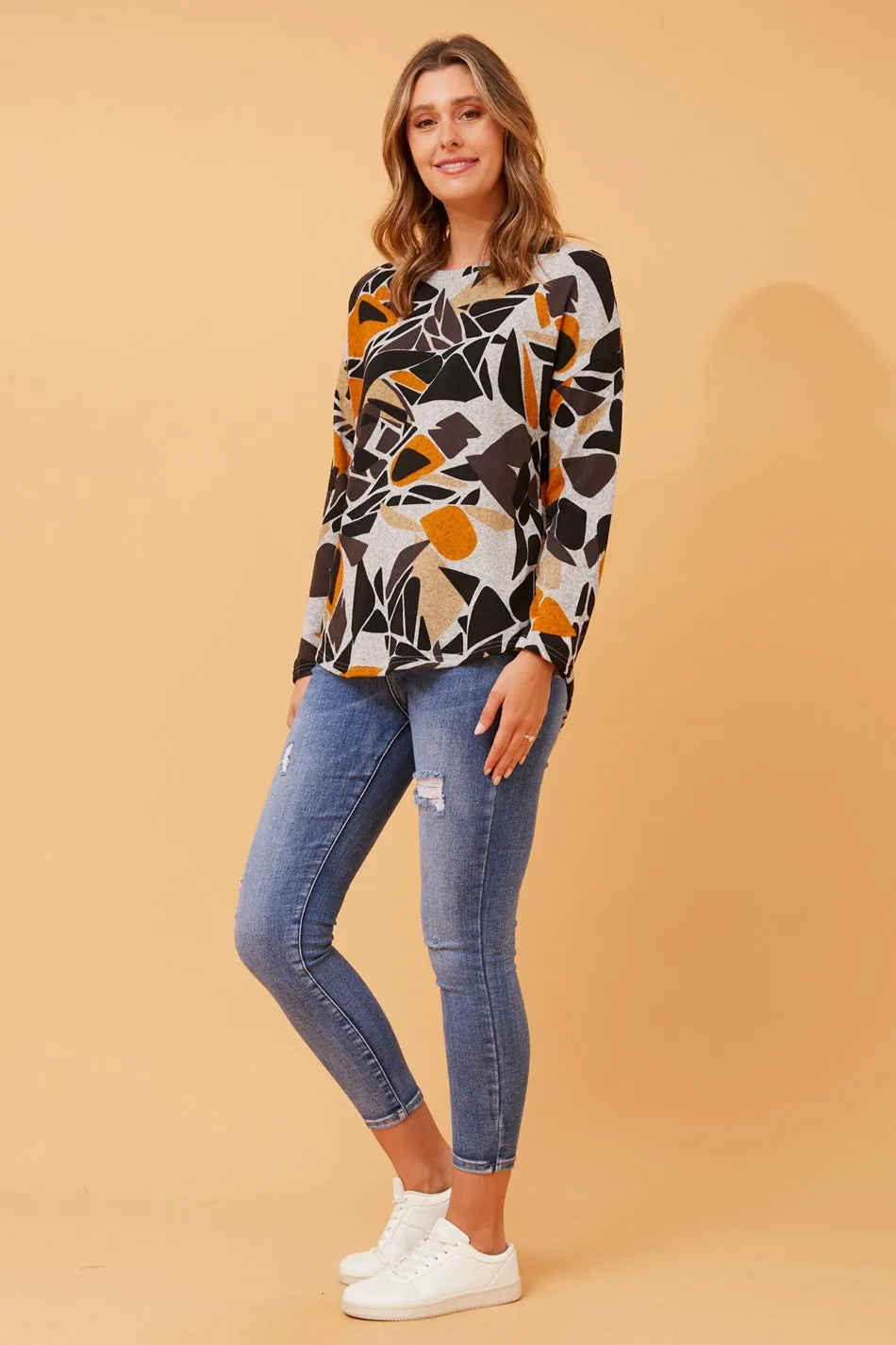 EVA ABSTRACT PRINT TOP