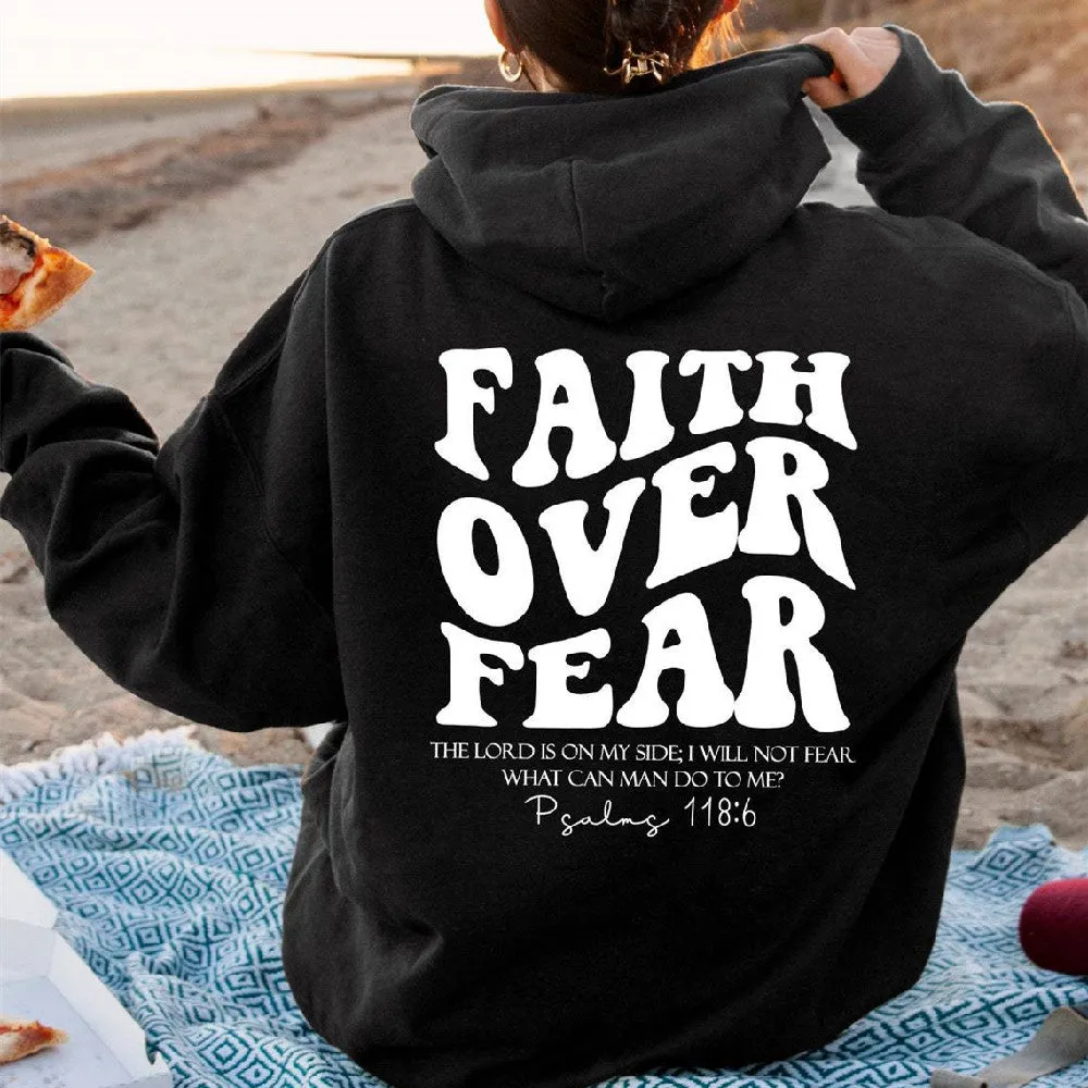 Faith over Fear Sweatshirt,Christian Shirt,Bible Verse Hoodie