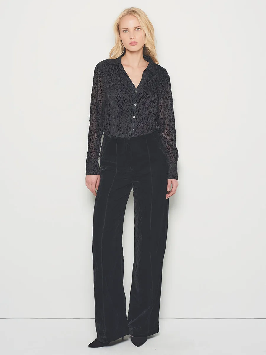 FIONA VELVET STRAIGHT LEG TROUSER