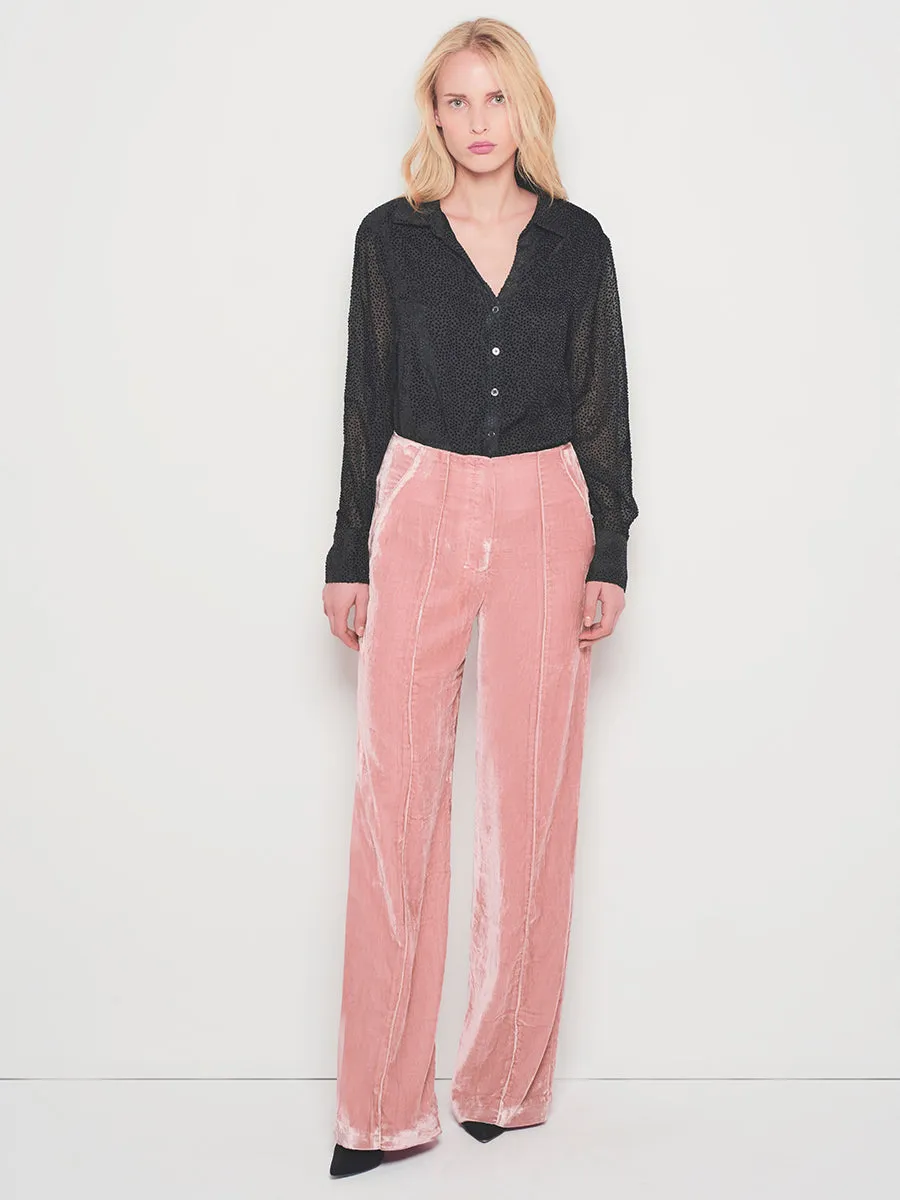 FIONA VELVET STRAIGHT LEG TROUSER