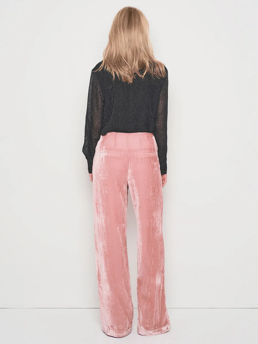 FIONA VELVET STRAIGHT LEG TROUSER