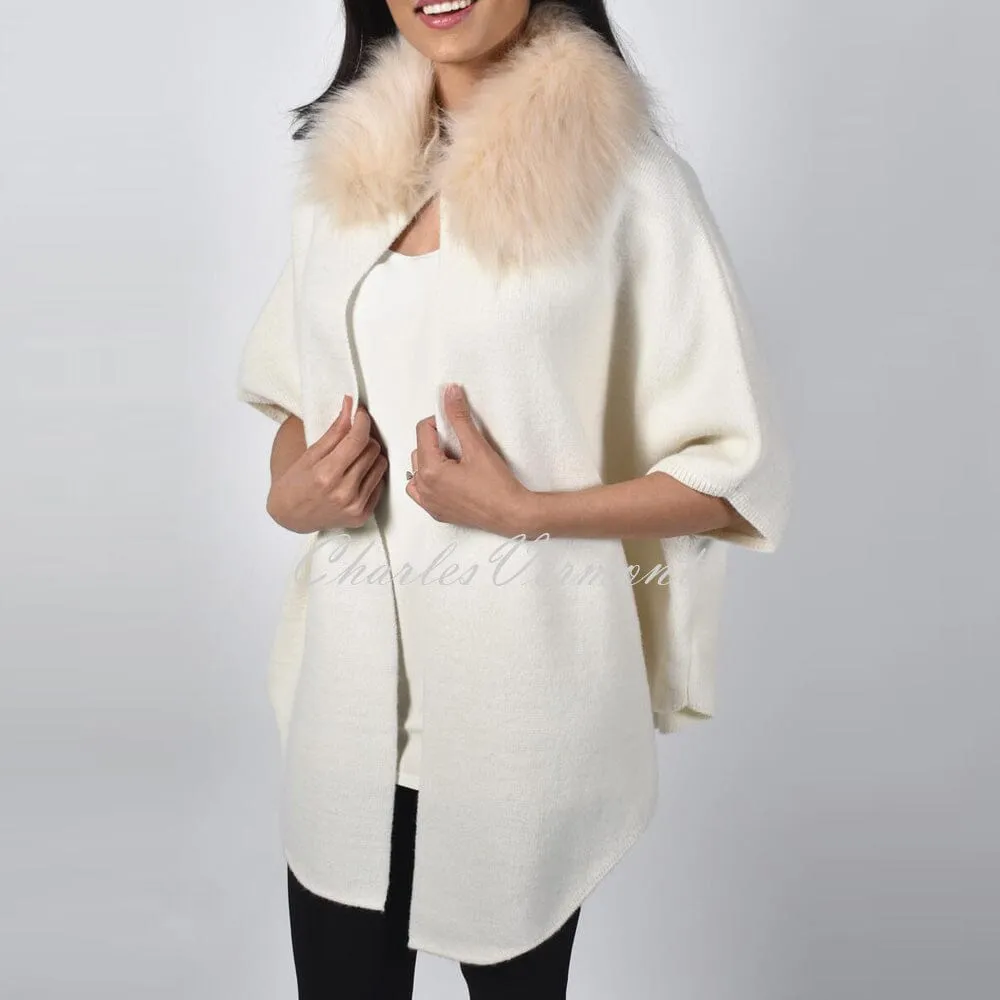 Frank Lyman Knit Poncho – Style 213146U (Cream)