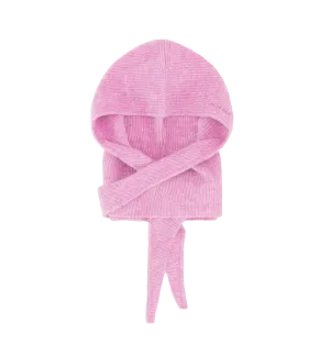 GANNI Pink Soft Balaclava