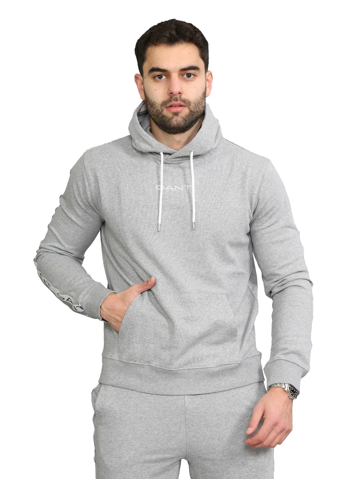 Gant Mens Pullover Striped Hoodie