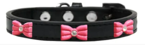 Glitter Bow Fun Widget Collar for Dogs and Cats