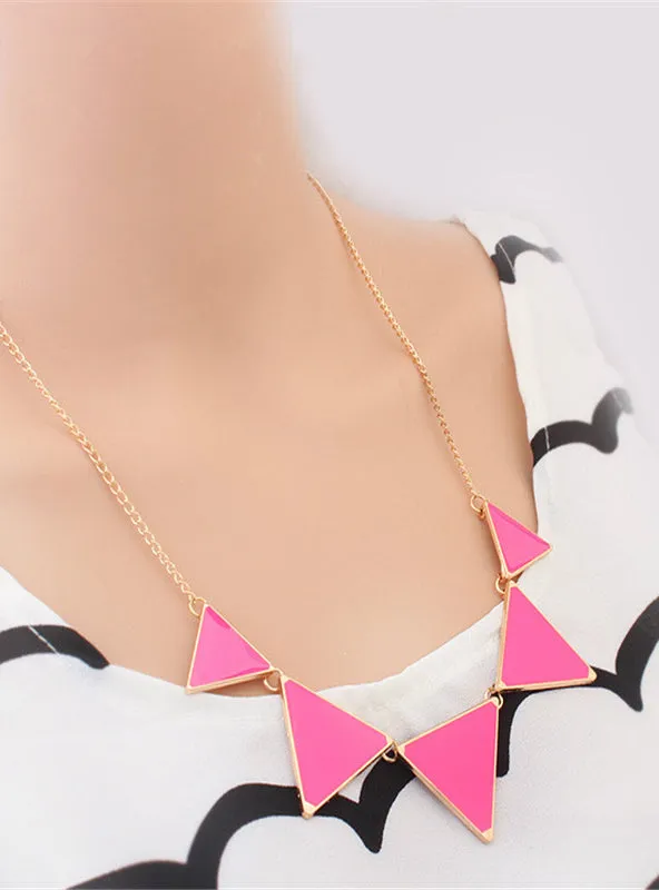 Gold Chain Women Triangle Punk Collar Sweater Chain