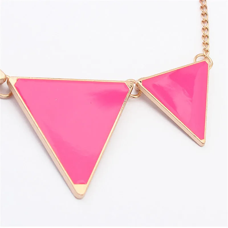 Gold Chain Women Triangle Punk Collar Sweater Chain