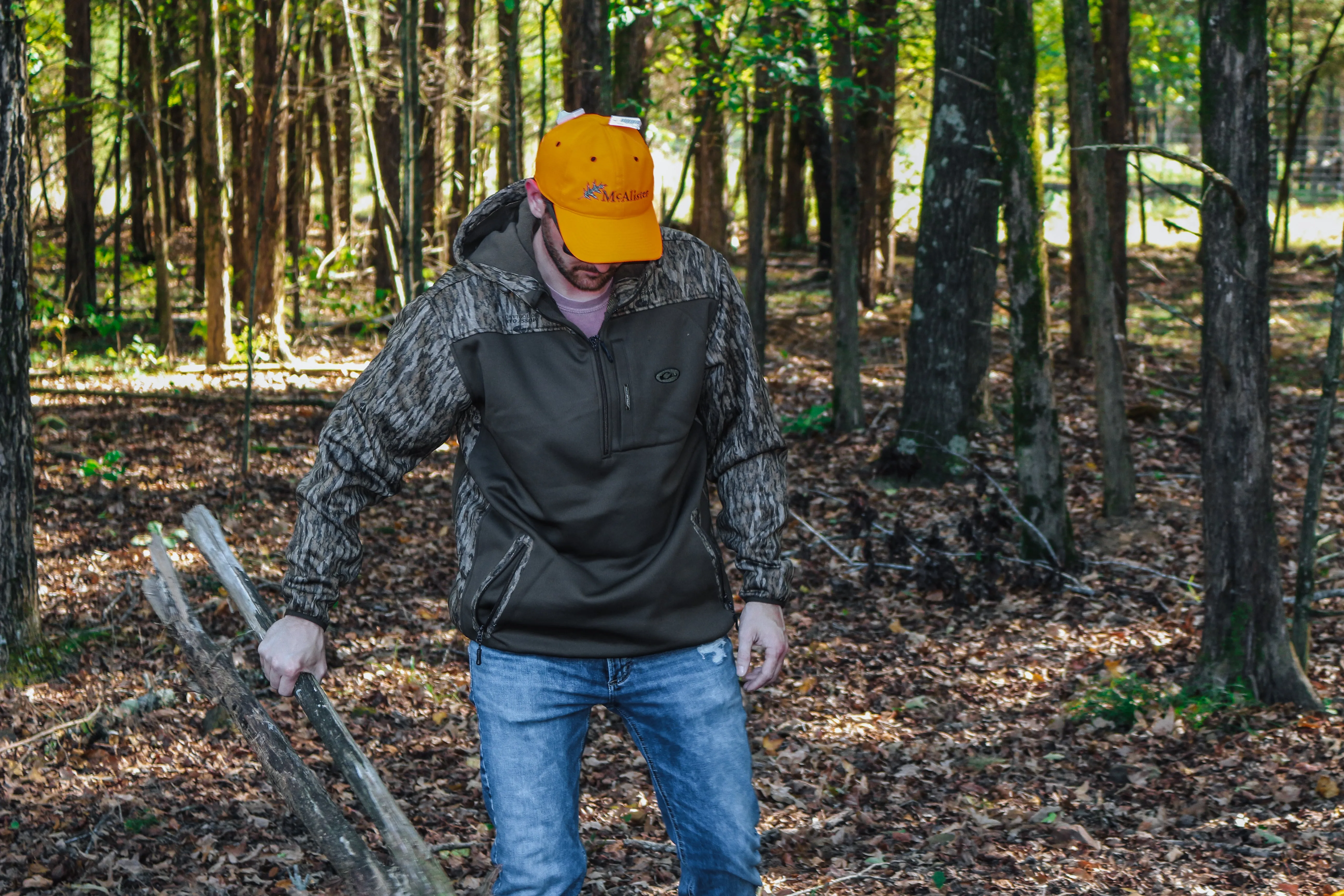 Green Camo Bottomland MST Endurance Soft Shell Hoodie With Magnetic Pocket