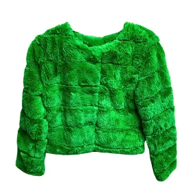 Green Faux Fur Cropped Jacket (Each)