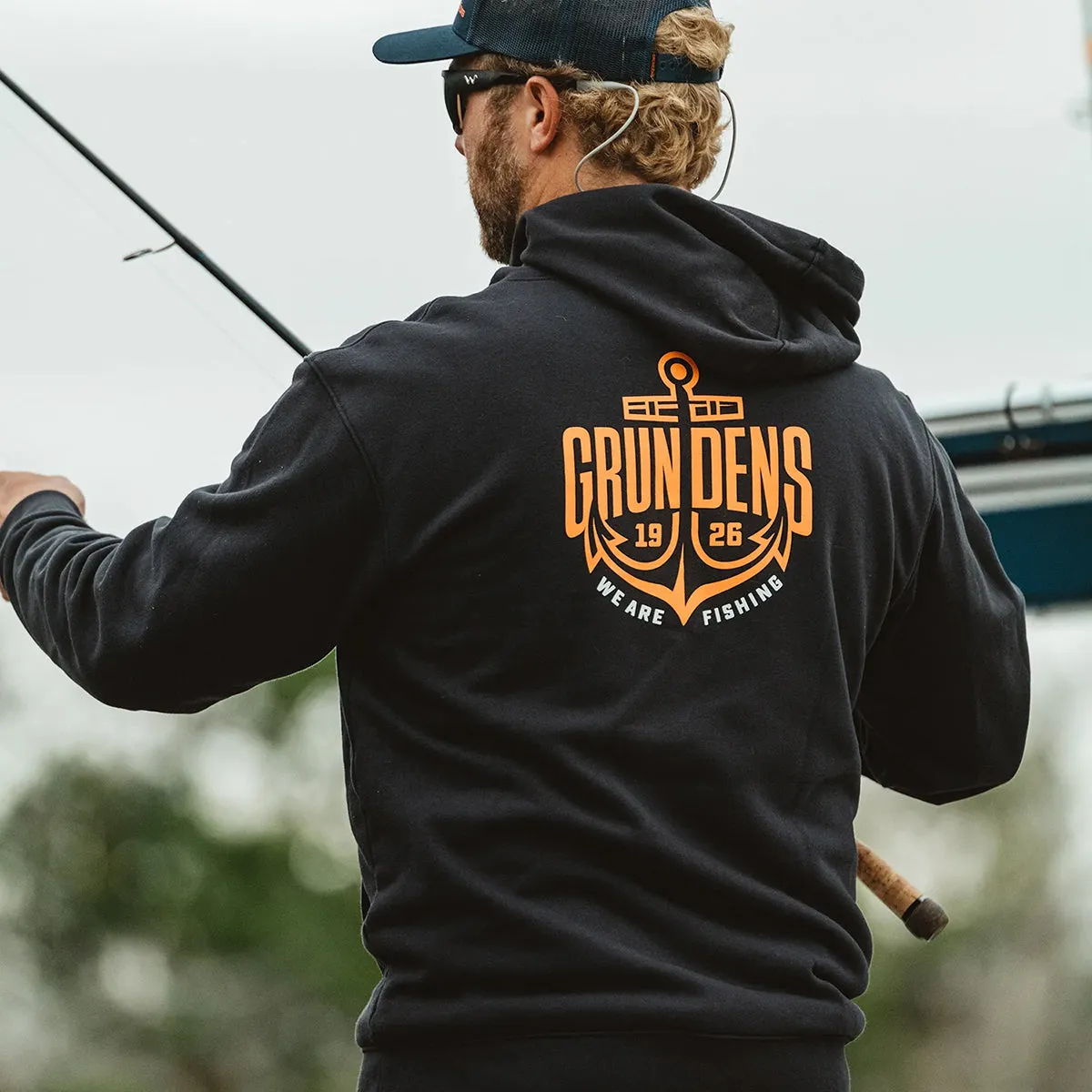 Grundéns Displacement DWR Logo Anchor Pullover Hoodie