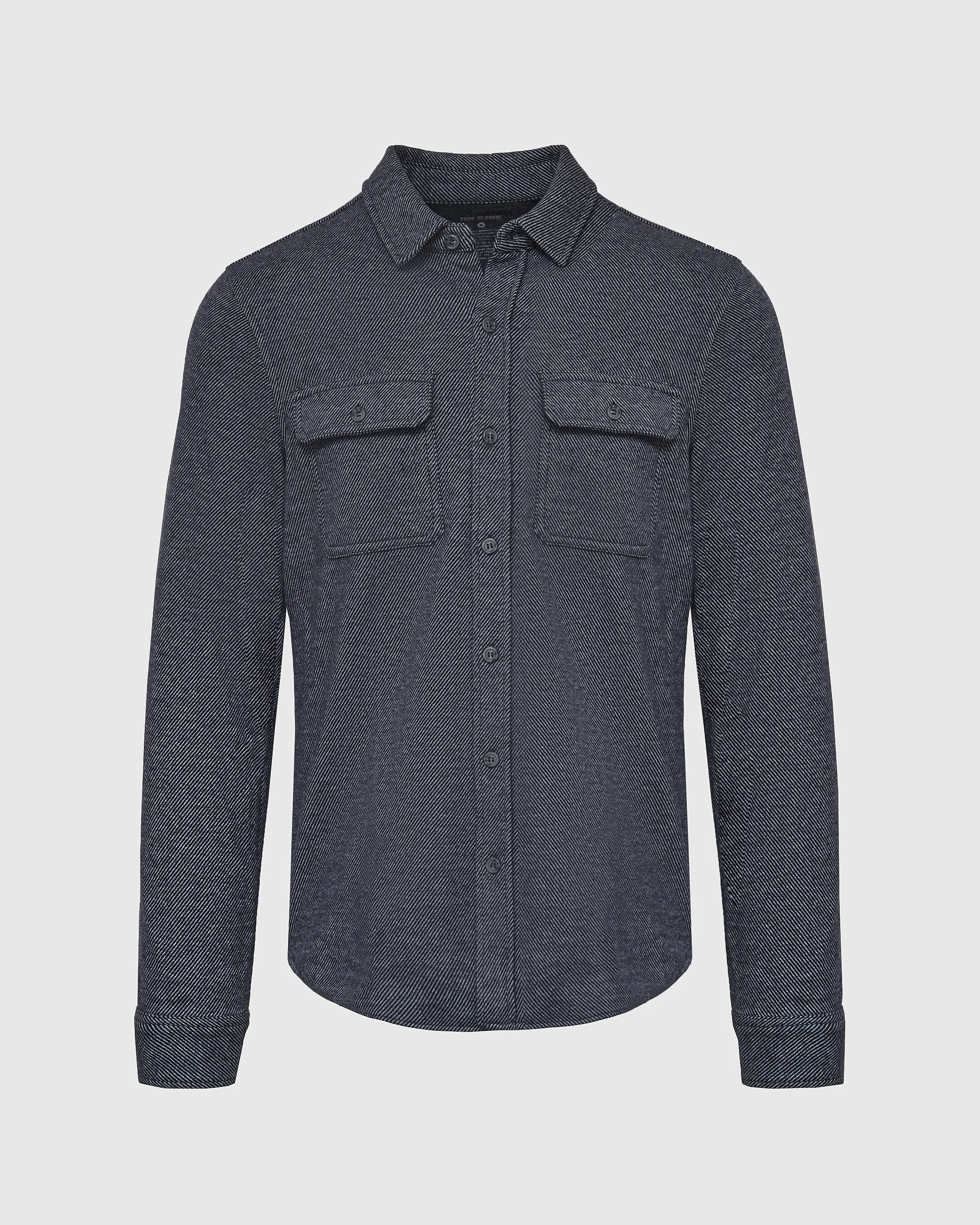 Heather Navy Long Sleeve Sweater Shirt