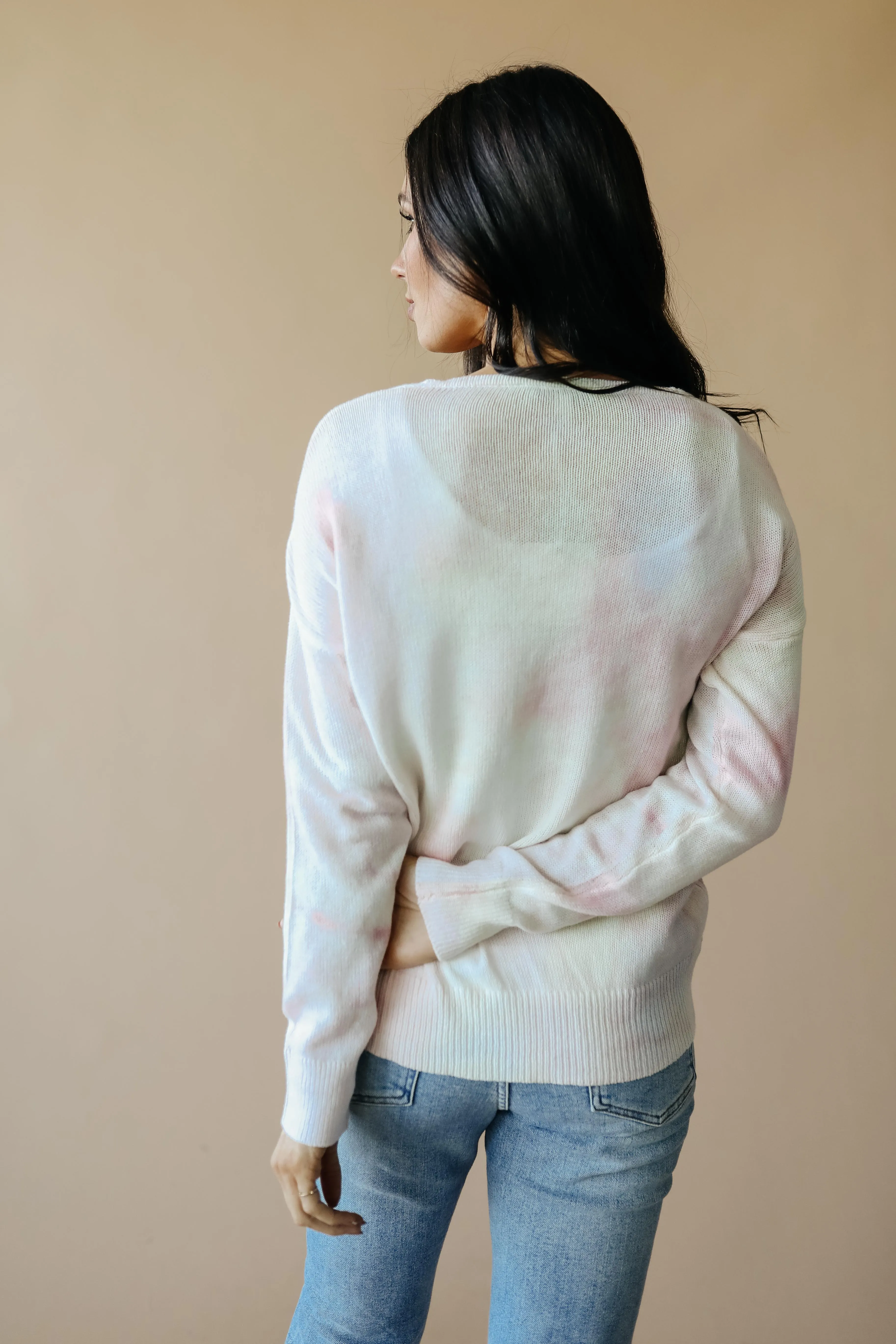 Heavenly Sweater In Pale Yellow & Pink