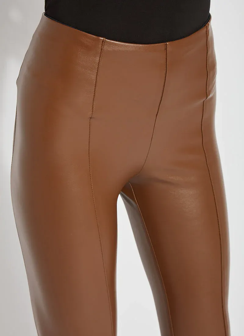 Hi Waist Vegan Leather Legging | Bronze