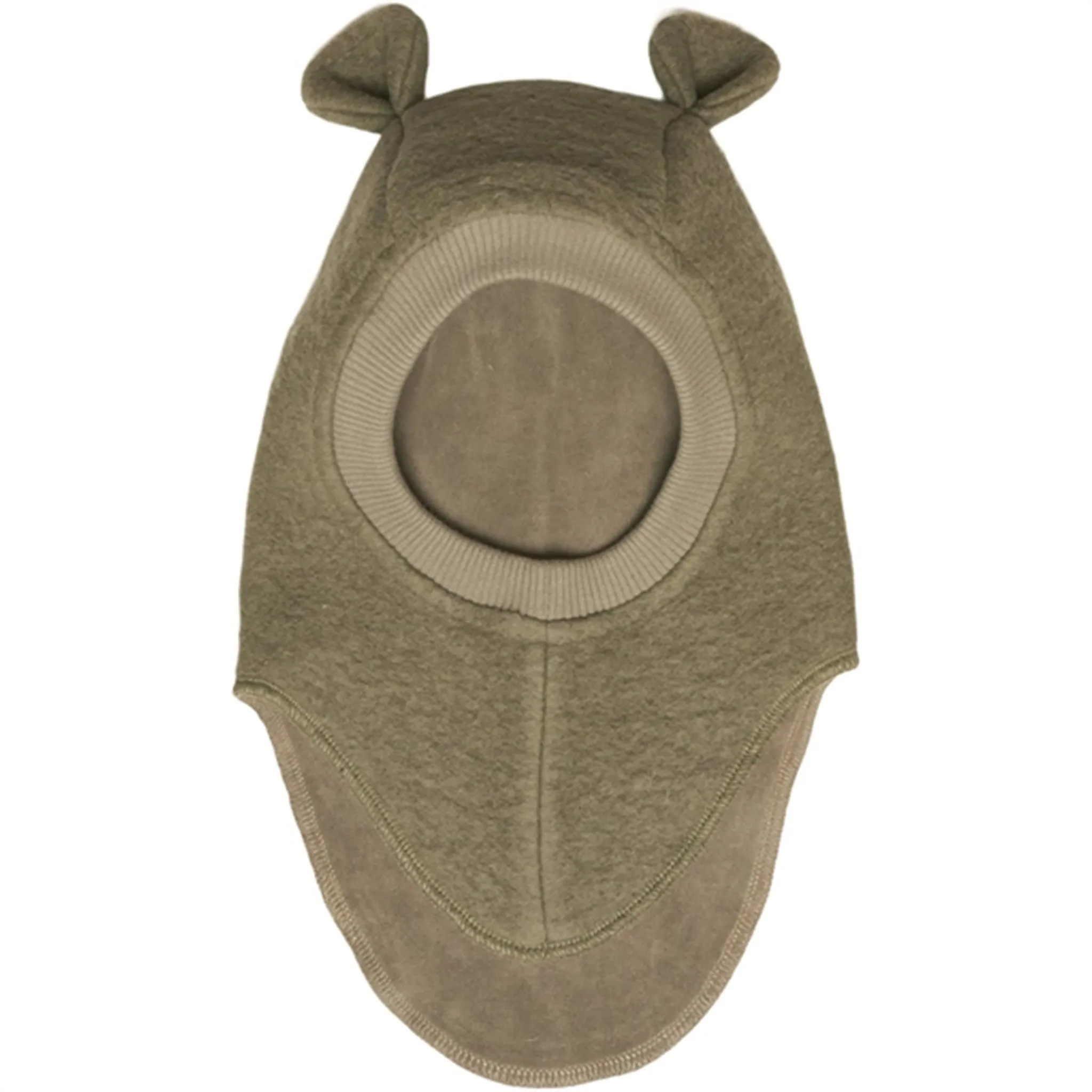 Huttelihut Balaclava Ears Wool Plys Green Olive