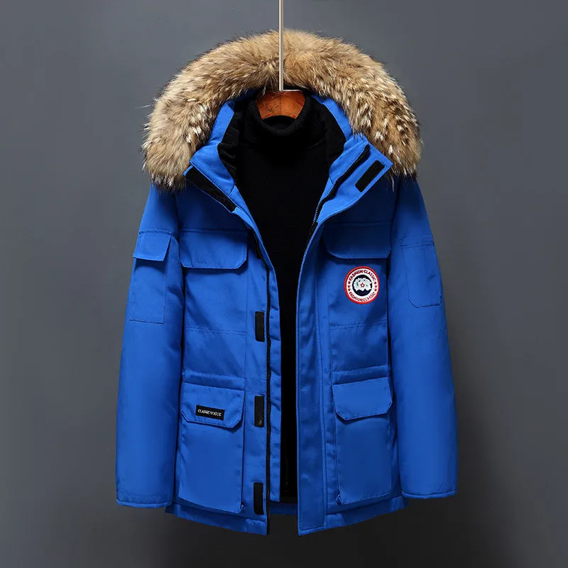 INSTOCK-Canadian down outdoor jacket workwear fur collar