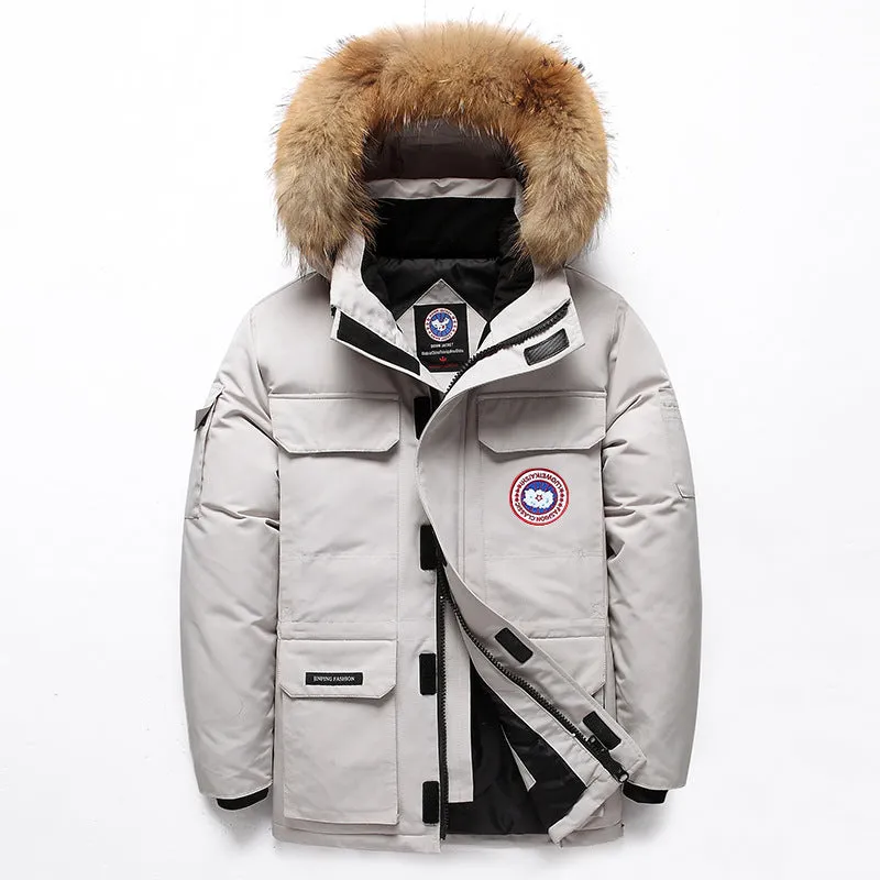 INSTOCK-Canadian down outdoor jacket workwear fur collar