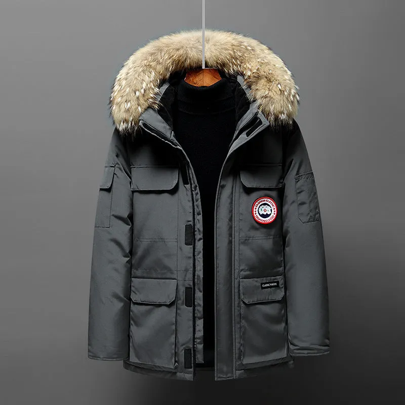 INSTOCK-Canadian down outdoor jacket workwear fur collar