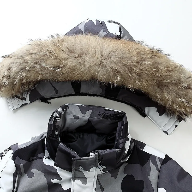 INSTOCK-Canadian down outdoor jacket workwear fur collar