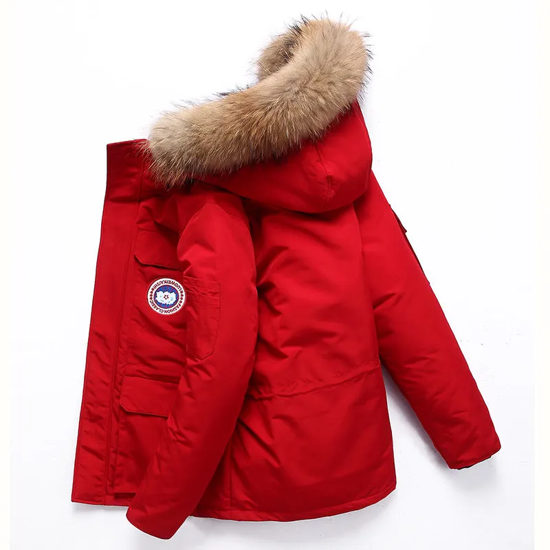 INSTOCK-Canadian down outdoor jacket workwear fur collar