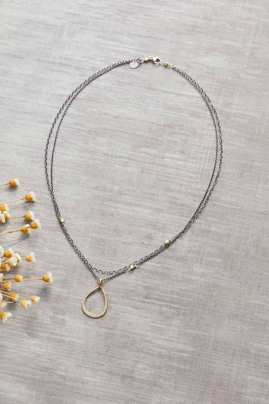 Iola Light Necklace | Silver & Bronze