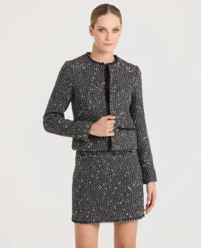 Isabella Cropped Wool Blend Boucle Jacket