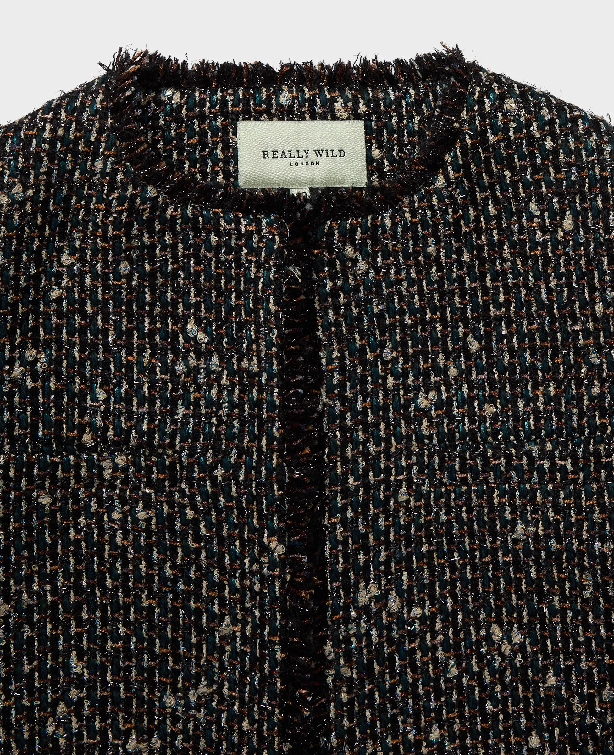 Isabella Cropped Wool Blend Boucle Jacket