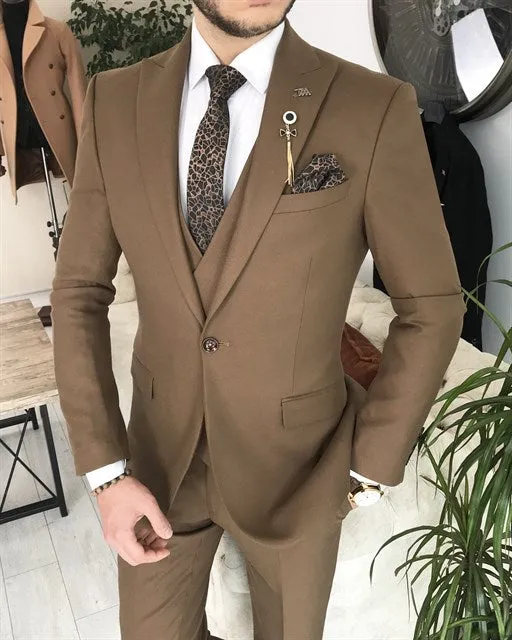 ITALIAN FIT MEN'S BROWN SUIT BY ITALIAN VEGA®