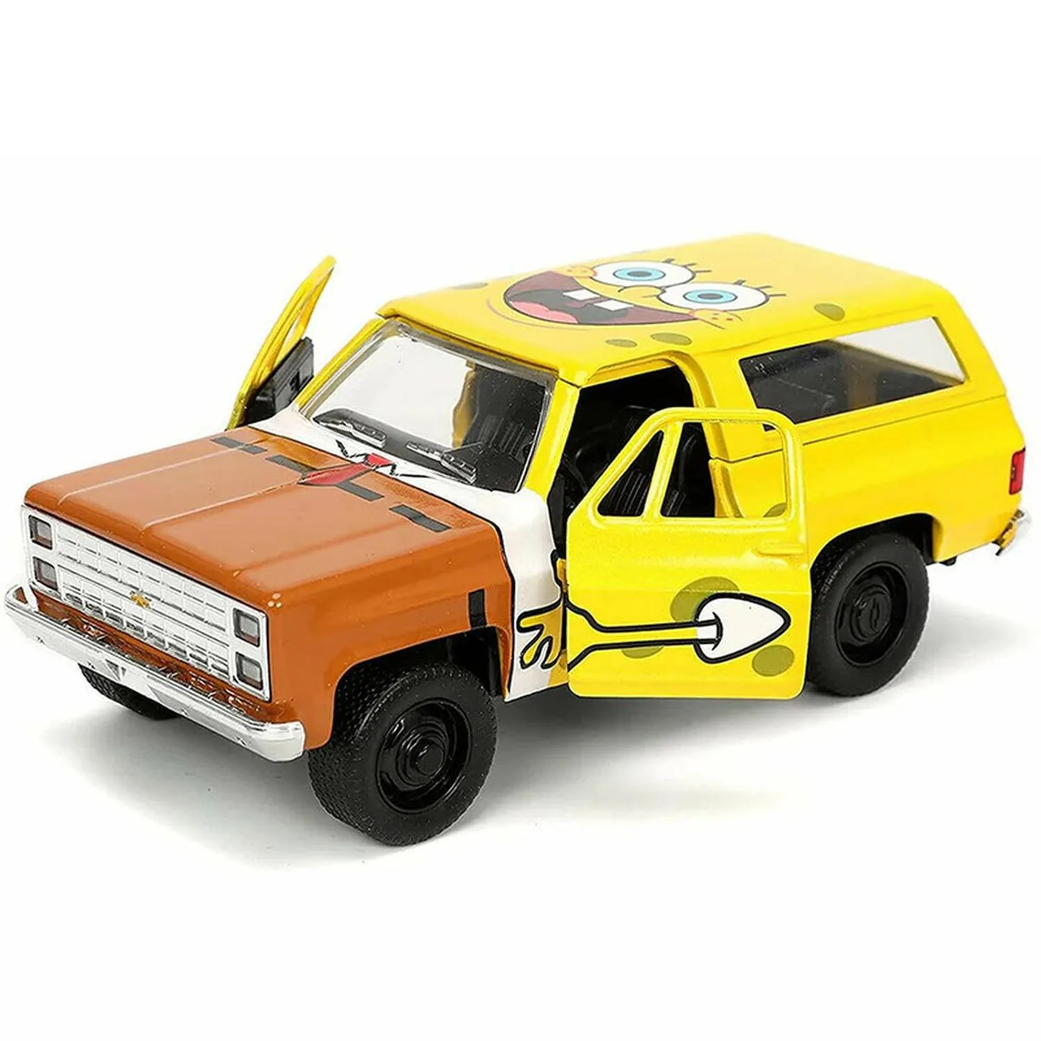 Jada Toys Vehículo Spongebob & 1980 Chevrolet K5 Blazer Escala 1:32 Bob Esponja