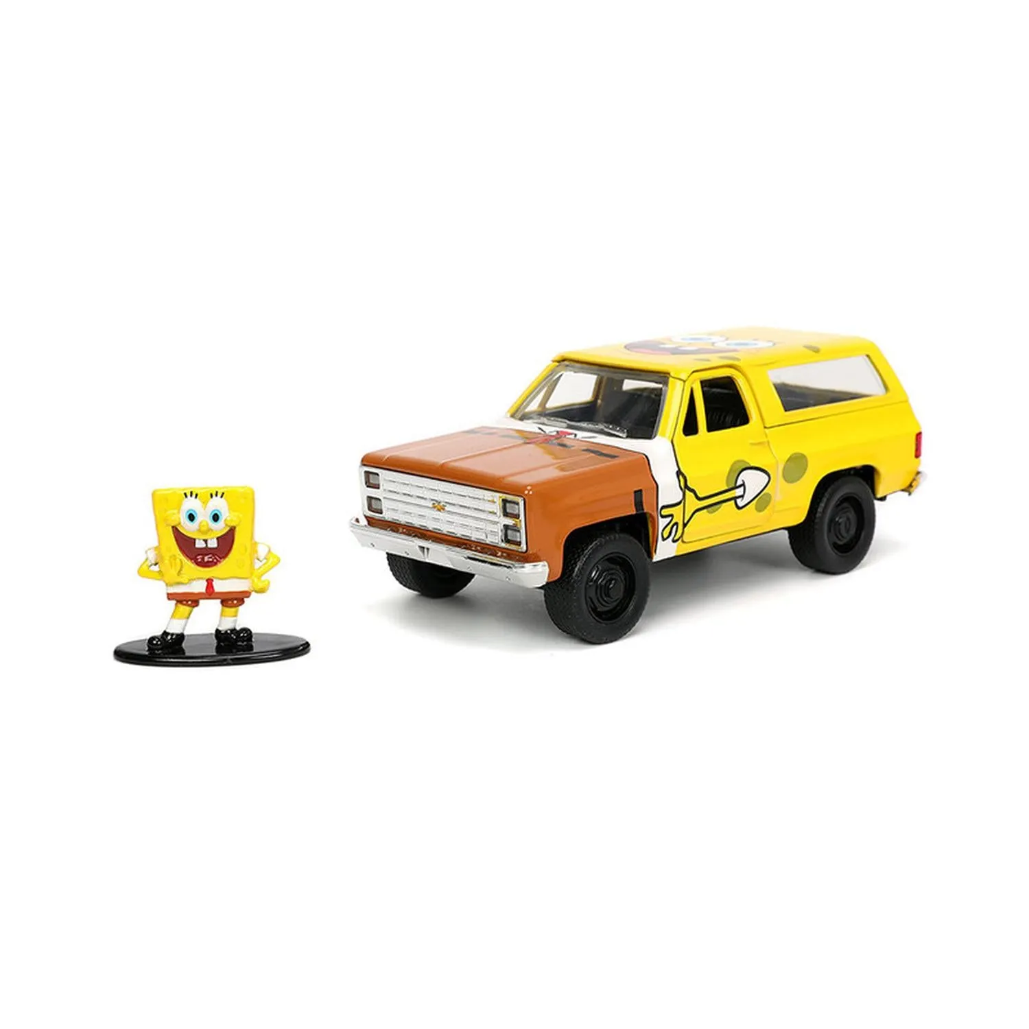 Jada Toys Vehículo Spongebob & 1980 Chevrolet K5 Blazer Escala 1:32 Bob Esponja