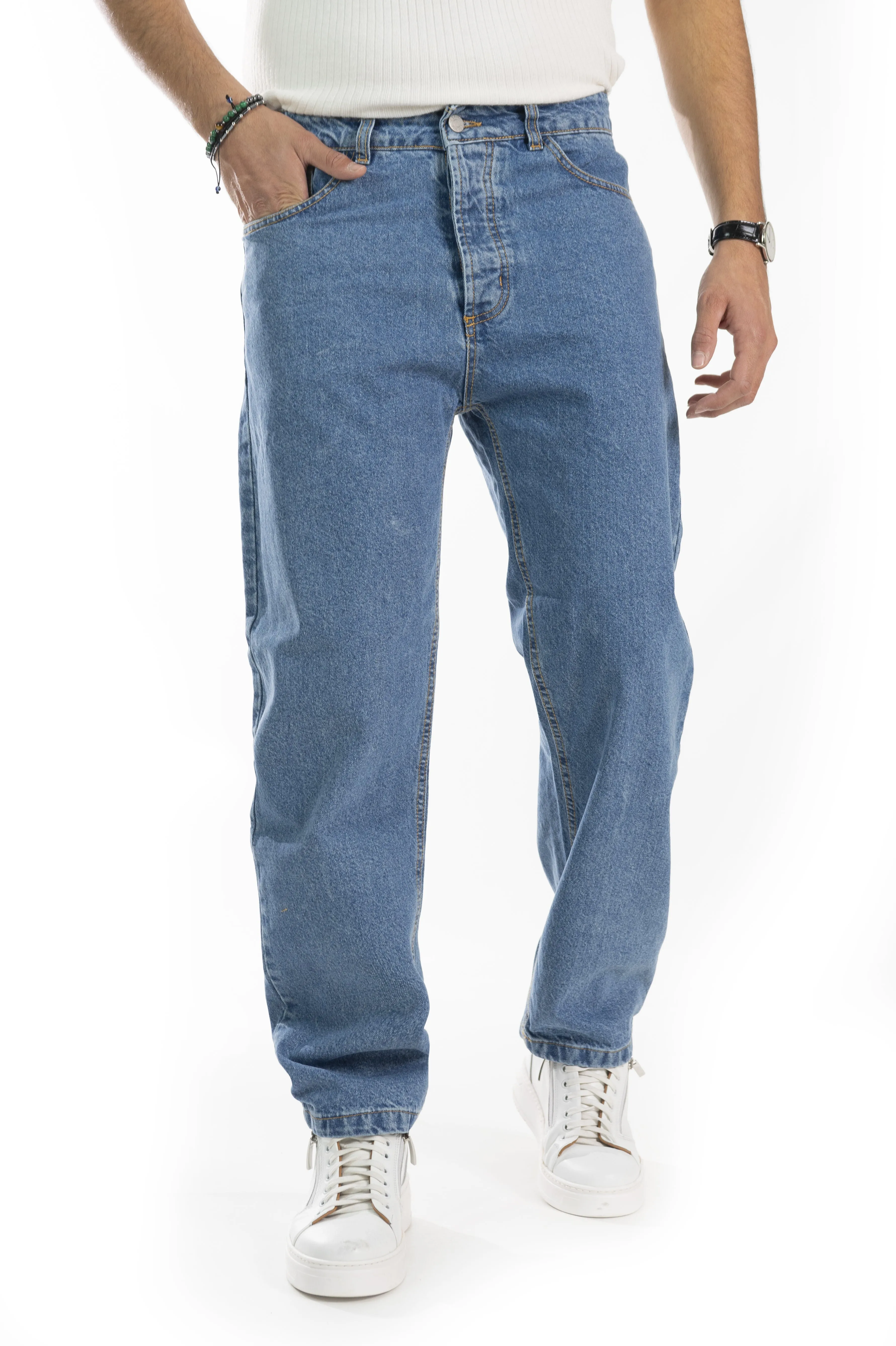 Jeans Uomo Baggy Lavaggio Basic Art. JS419