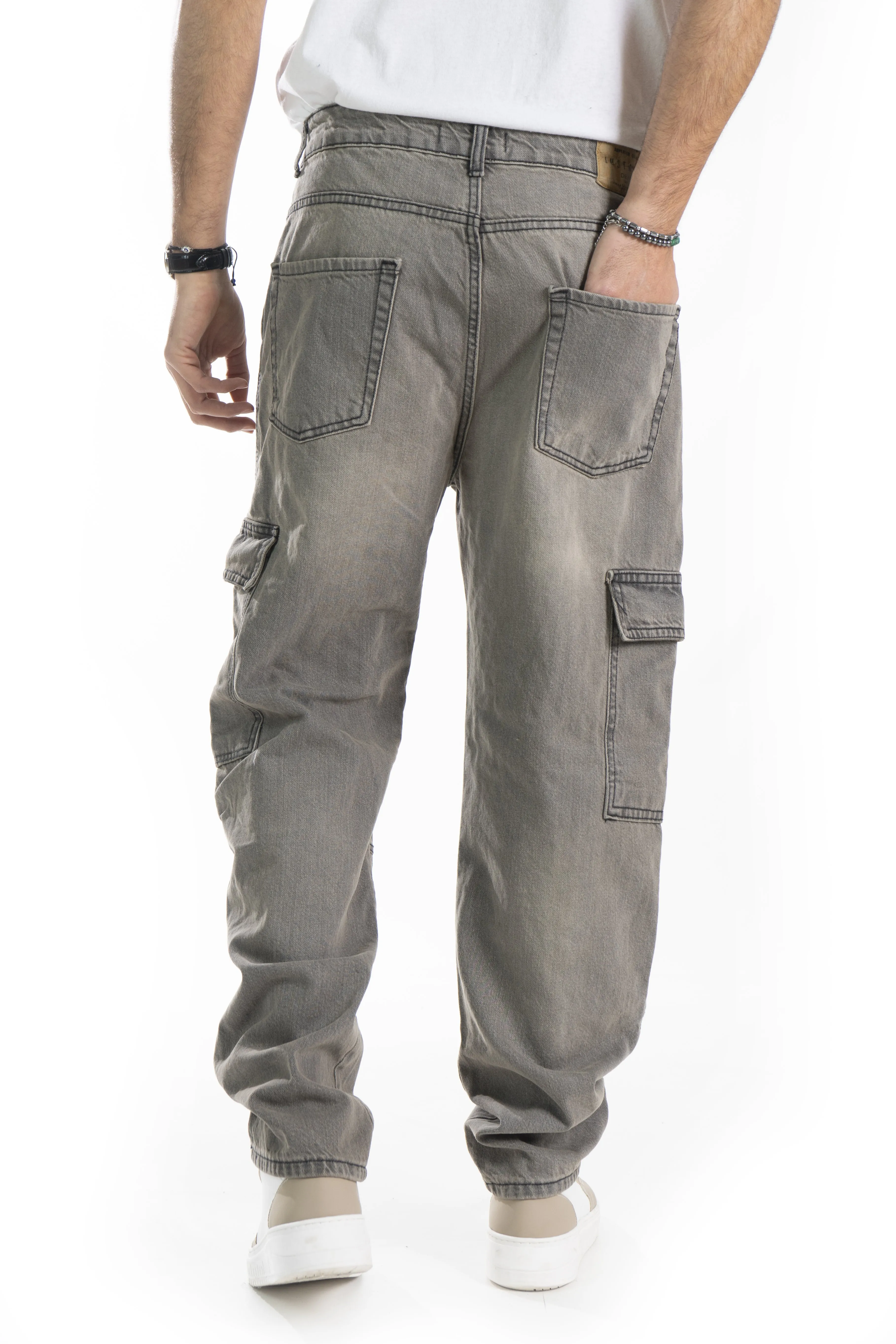 Jeans Uomo Cargo Tasconi Vintage Grey Art. JS431