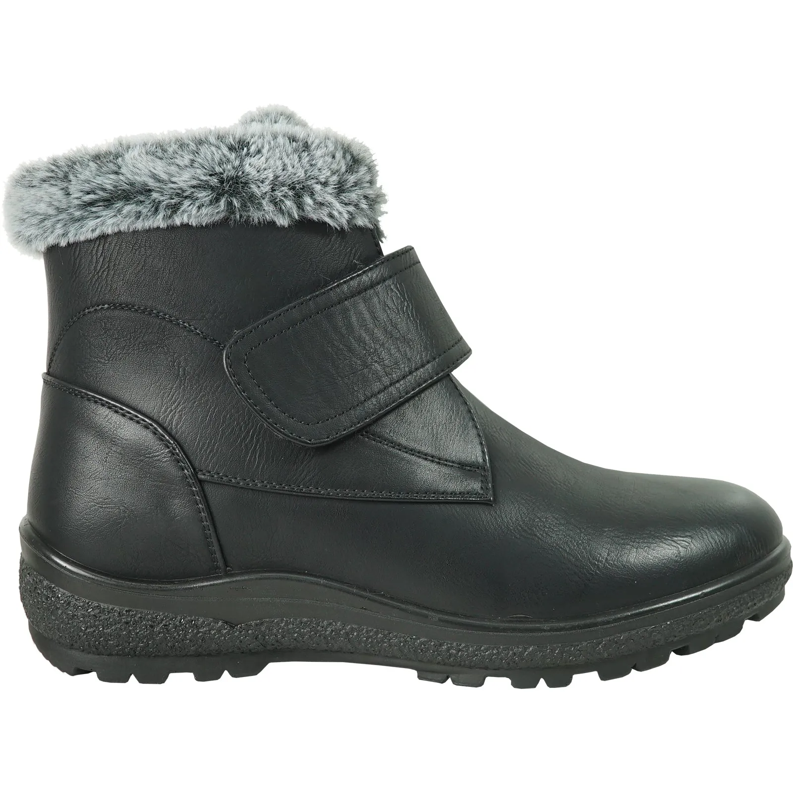 KOZI Canada Women Boot NINA-3 Ankle Winter Fur Casual Boot Black