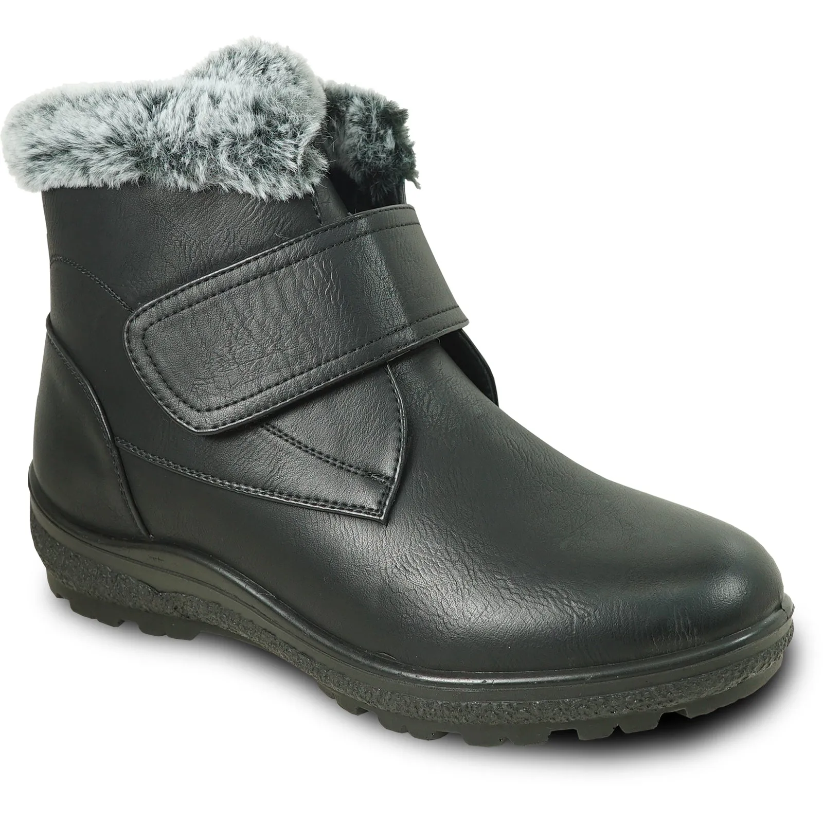 KOZI Canada Women Boot NINA-3 Ankle Winter Fur Casual Boot Black