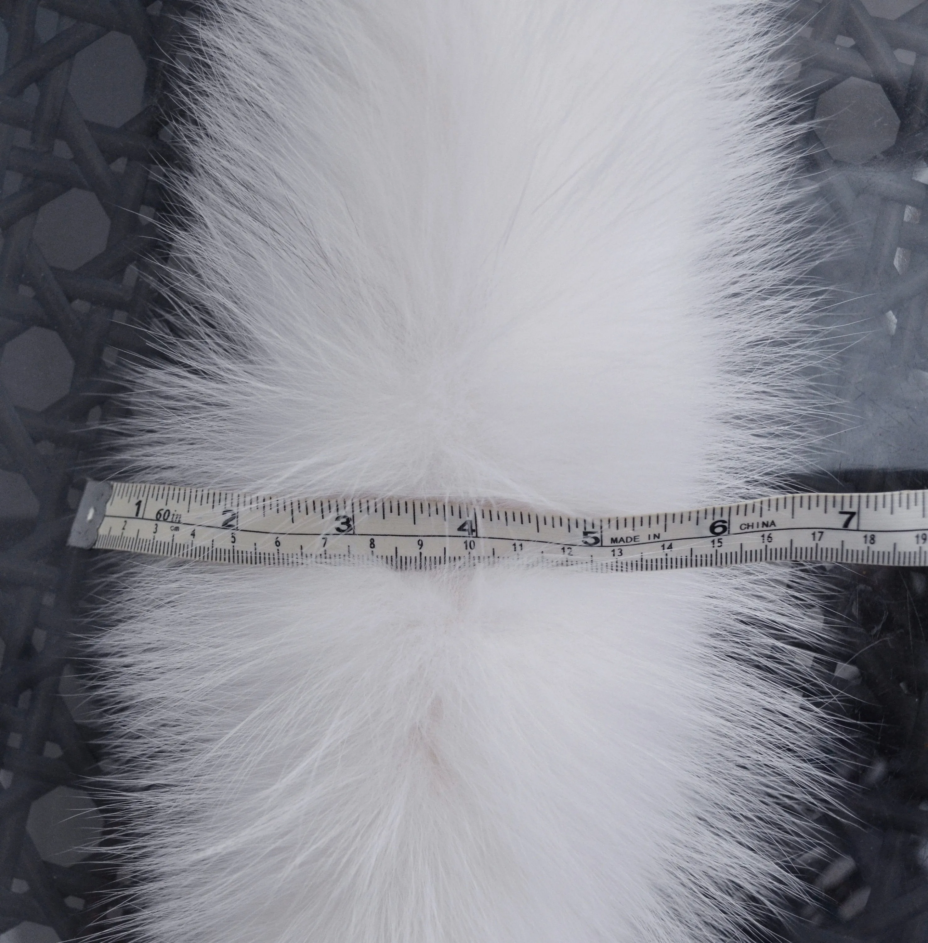 Large Pure White Fox Fur Trim, Collar for Hood (PIECES), 80 cm