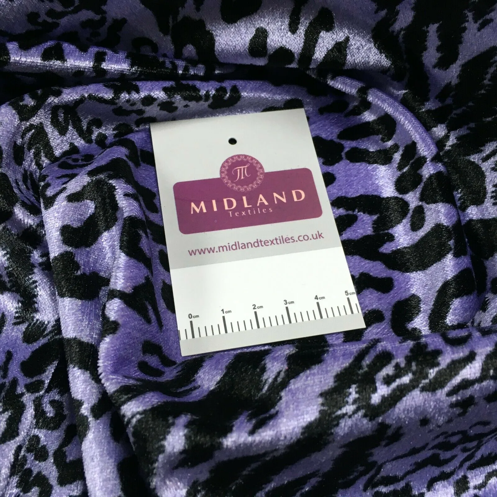 Lilac velvet velour animal print Fabric M1400-12 Mtex