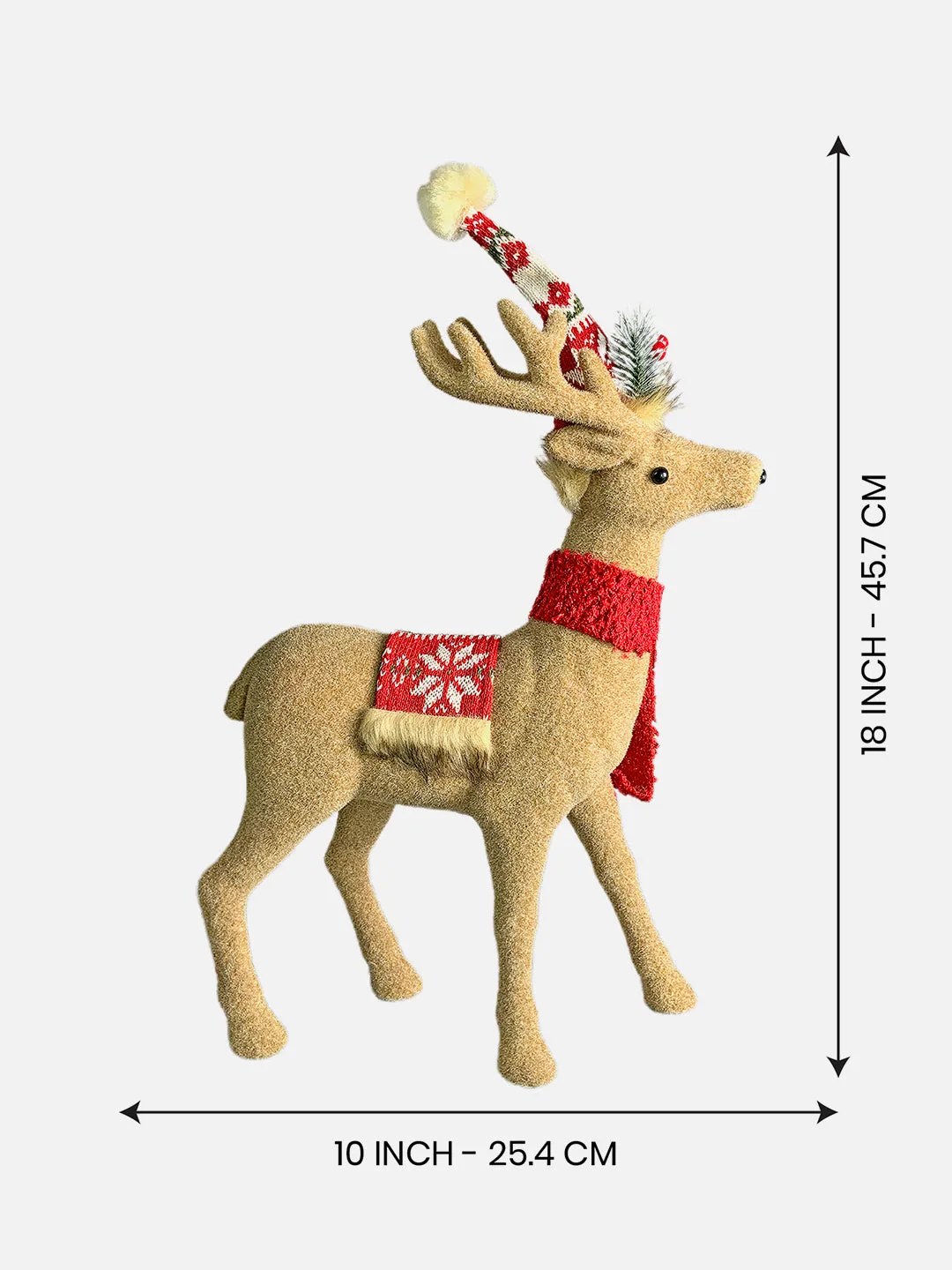 Little Surprise Box 18inches Christmas Themed Brown Deer for Christmas Decoration and Décor