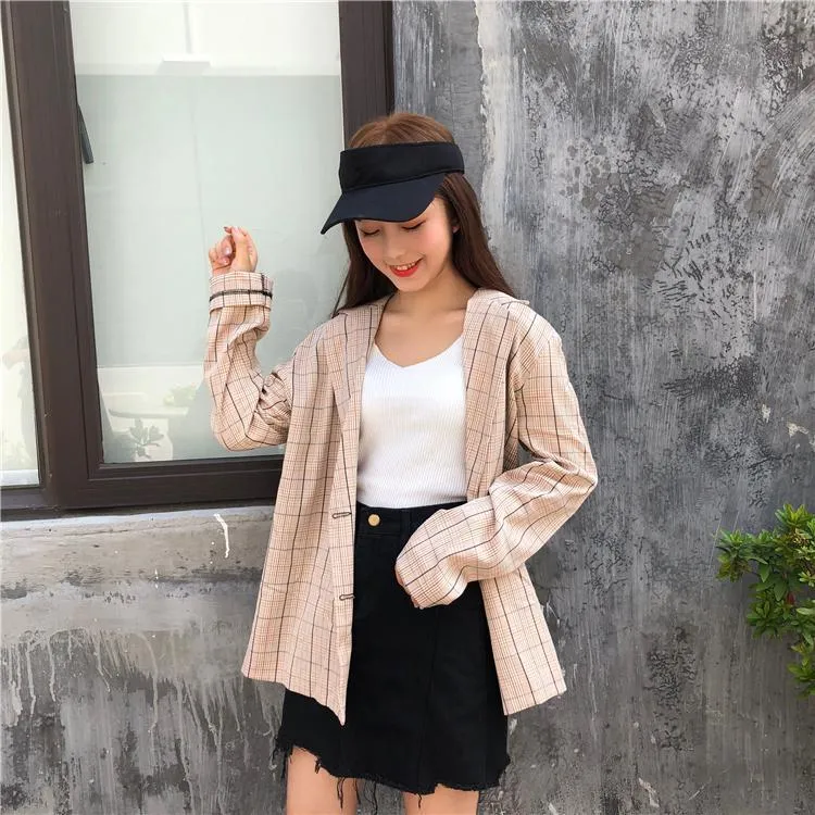 Loose Long Sleeve Lapel Collar Blazer