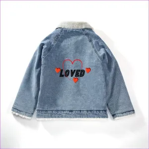 Loved Kids Faux Rabbit Fur Denim Jacket