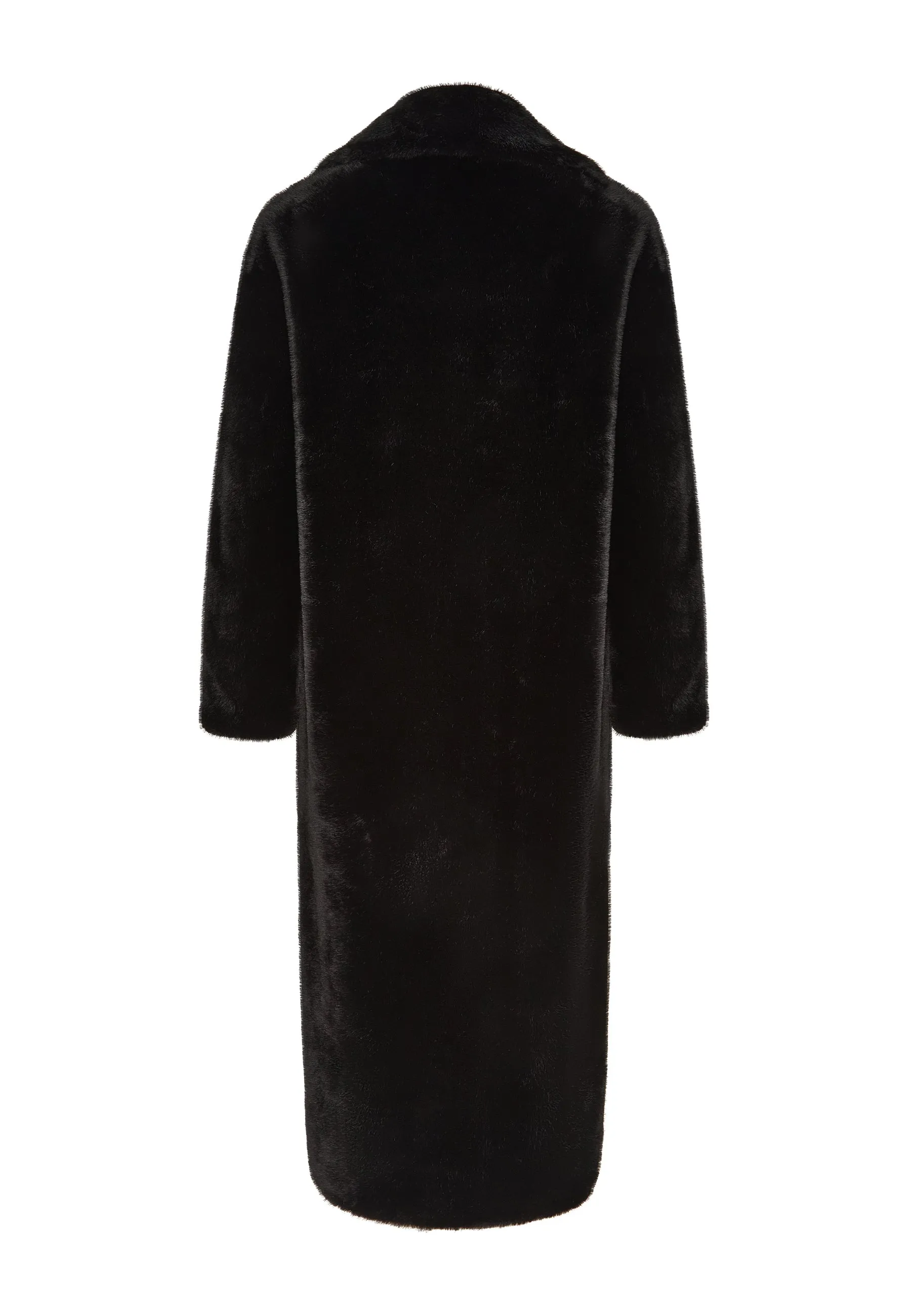 Luxurious Faux Fur Coat Freya - Black